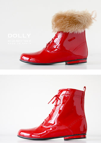 DOLLY Classic Doll Boot in red