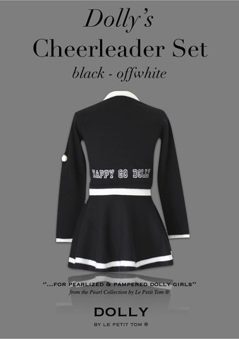 DOLLY Cheerleader Set in black & off-white