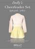 DOLLY Cheerleader Set in light pink & yellow