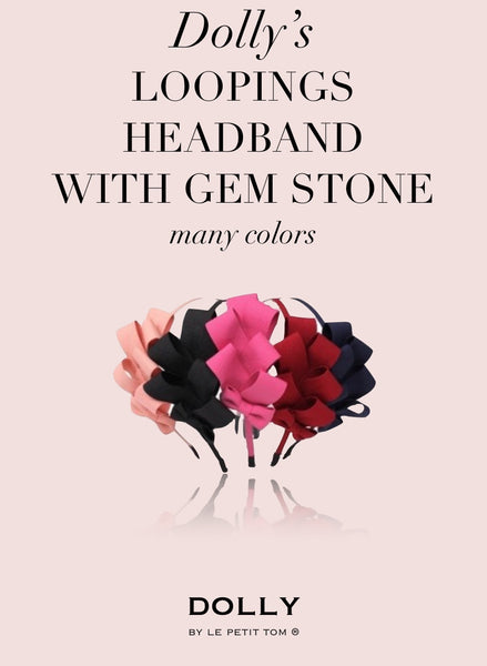 DOLLY Loopings headband with gem stone