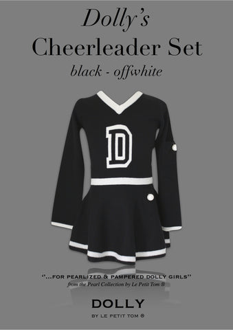 DOLLY Cheerleader Set in black & off-white