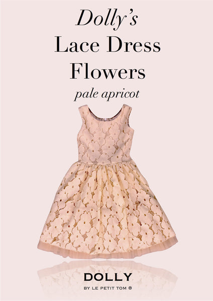 DOLLY Lace dress in pale apricot