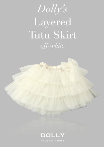 DOLLY Layered Tutu skirt in off-white