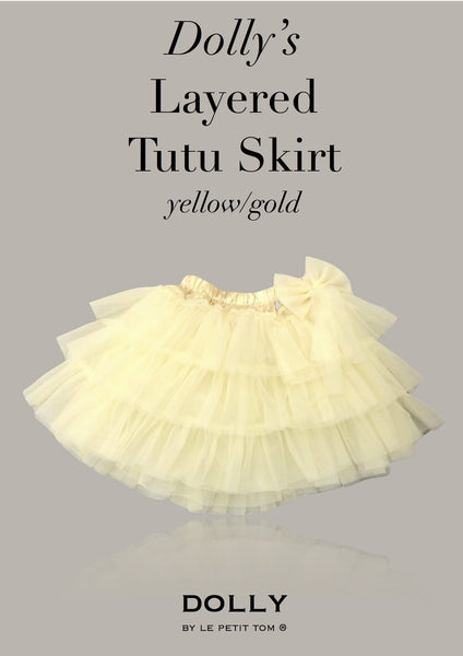 DOLLY Layered Tutu skirt in yellow/gold