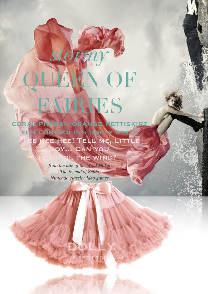 DOLLY BY LE PETIT TOM ® QUEEN OF FAIRIES PETTISKIRT CORAL DOLLY BY LE PETIT TOM ® QUEEN OF FAIRIES PETTISKIRT CORAL